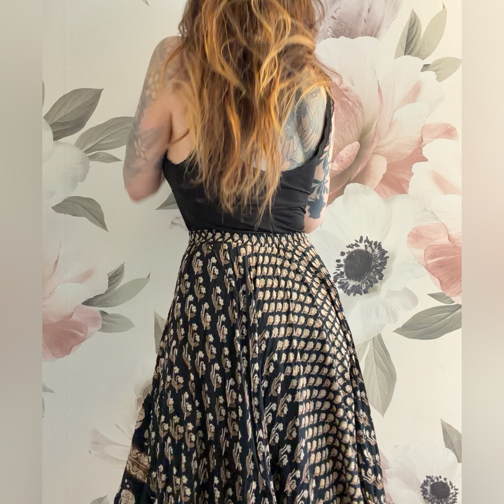 Spell & the Gypsy Bohemian Royale hi/low black + tan skirt size small - Picture 4 of 15